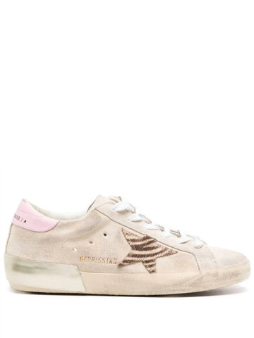 Women's Super-Star Suede Shoes In Seed Pearl/brown Zebra/orchid Pink