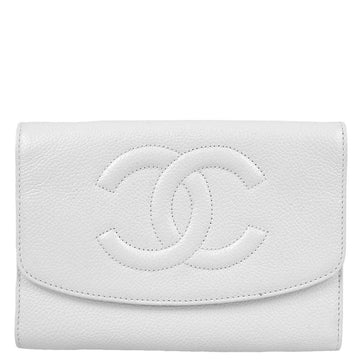 Top Quality Chanel White Leather Wallet Purse