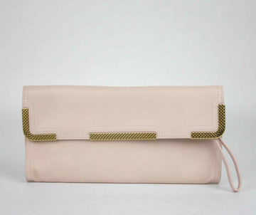 BOTTEGA VENETA Women's Leather Wristlet Clutch Bag  Detail