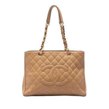 Grand Shopping Tote Quilted Caviar