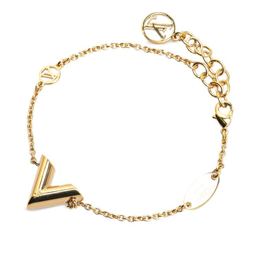 Gold Louis Vuitton Gold Plated Essential V Bracelet