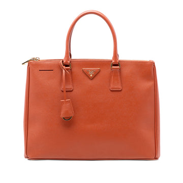 Double Zip Lux Tote Saffiano Leather Large