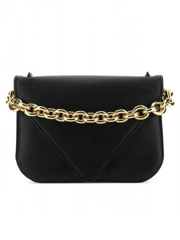 Luxury Bottega Veneta Mount Chain Shoulder Bag Black