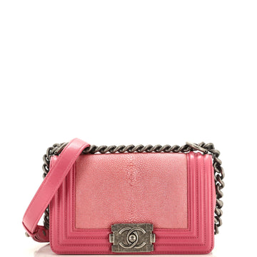 CHANEL Boy Flap Bag Stingray Small