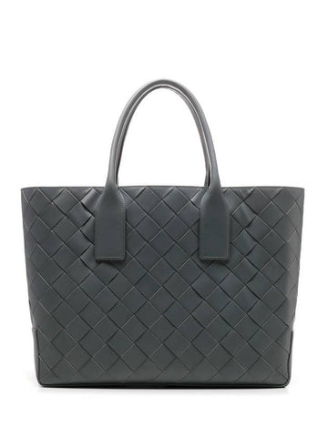 Luxury Bottega Veneta Intrecciato Tote Bag Grey