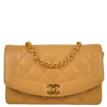 Top Quality Chanel Beige Leather Small Diana Shoulder Bag