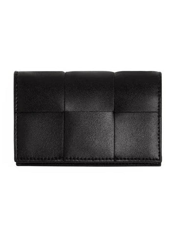 Luxury Bottega Veneta Business Card Wallet Black