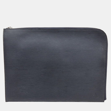 Gray Epi Leather Pochette Jour GM Clutch Bag