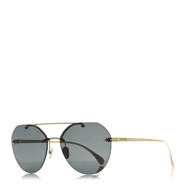 Titanium CC Pilot Aviator Sunglasses 4272-T Black Gold