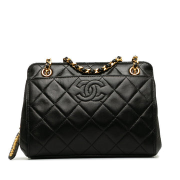 Top Quality Chanel Matrases Cocomark Mini Chantot Top Bag Black Leather   Chanel