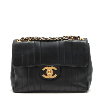 Top Quality Chanel Black Leather Mademoiselle Chain Shoulder Bag