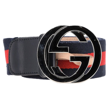 Gucci Interlocking G Belt in Multicolor Leather Leather