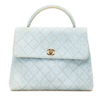 Chanel Coco Mark Quilting Denim Handbag