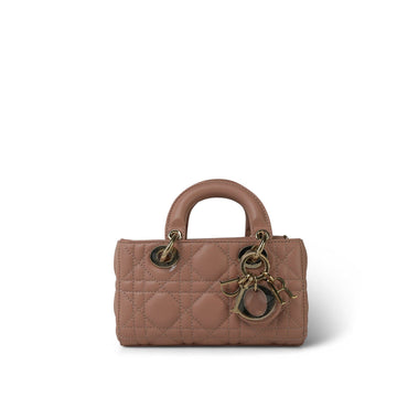 Lady D-Joy Rose des Vents leather Cannage Micro