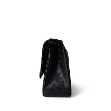 Black Jumbo leather Classic Flap GHW