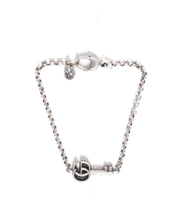 Gucci Double G Key Sterling Silver Bracelet