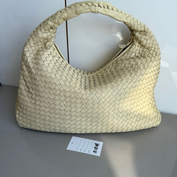 Bottega Veneta Veneta Hobo Light Yellow Intrecciato Leather Bag 47cm