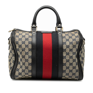 Vintage Web Boston Bag GG Canvas Medium