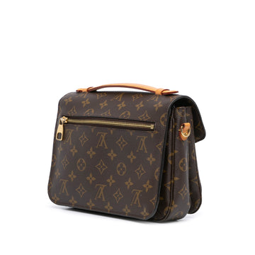 Brown Louis Vuitton Monogram Pochette Metis Satchel