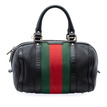 Vintage Web Boston Bag Leather Small