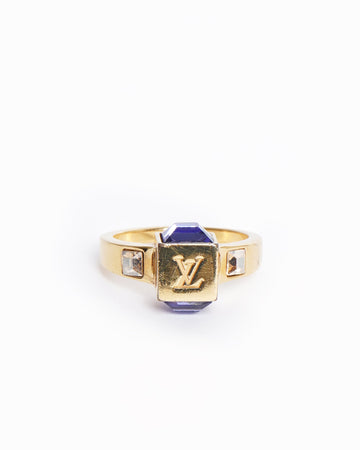 Louis vuitton crystal gamble ring