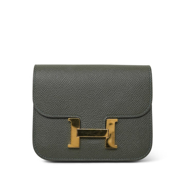 Constance Slim Wallet Vert De Gris  Z Stamp