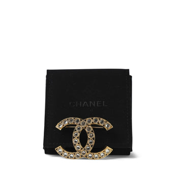 Chanel Gold Rhinestone Embellished Brooch