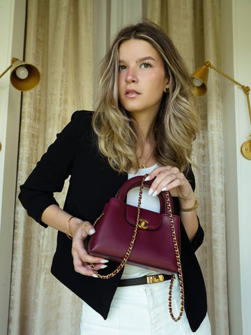 26S Burgundy leather Kelly Shopper Small Light Gold Hardware