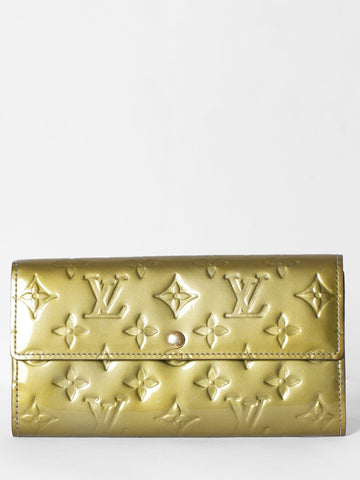 Vintage Louis Vuitton Vert Bronze Monogram Vernis Wallet