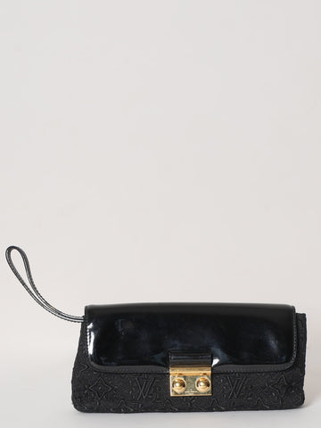 Louis Vuitton Black  Monogram Fabric Dentelle Pochette