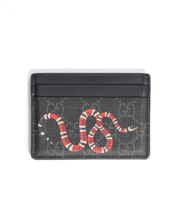 Gucci Kingsnake Men's Print GG Supreme Card Case