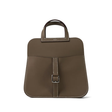 Halzan Mini 22 Etoupe leather Palladium Plated W Stamp