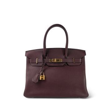 Birkin 30 Bordeaux Veau Togo  A Stamp