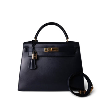 Kelly Sellier 28 Navy Box leather  (Z) Stamp
