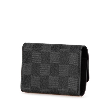 Black Louis Vuitton Damier Graphite 6 Key Holder