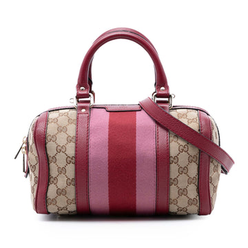 Vintage Web Boston Bag GG Canvas Small
