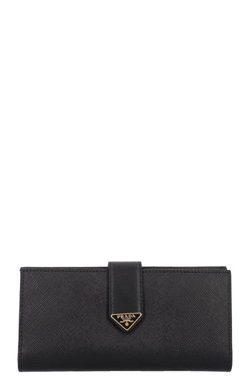PRADA Large Wallet Leather Black