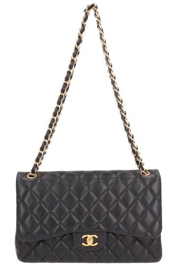 CHANEL Large Classic Flap Bag Lambskin Black