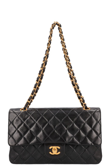 CHANEL Vintage Medium Double Flap Bag Black