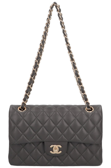 CHANEL Small Classic Double Flap Grey