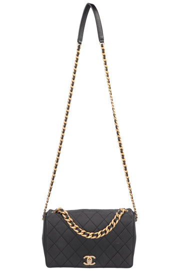 CHANEL Flap Bag Patent Black