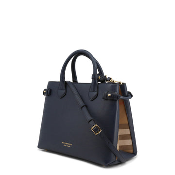 BURBERRY BANNER LEATHER & HOUSE CHECK TOTE New 1:1 Bags