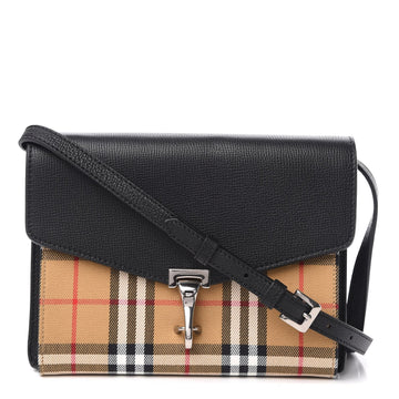 BURBERRY CALFSKIN VINTAGE CHECK SMALL MACKEN CROSSBODY New 1:1 Bags