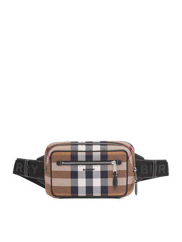 BURBERRY CHECK PRINT CANVAS & LEATHER BELT New 1:1 Bags