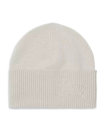 BURBERRY EQUESTRIAN KNIGHT CASHMERE BEANIE