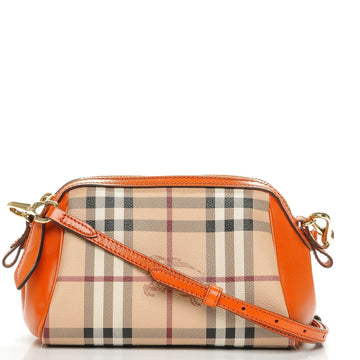 BURBERRY BURNT AMBER HAYMARKET CHECK MINI BLAZE CROSSBODY New 1:1 Bags