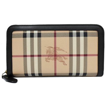 BURBERRY HAYMARKET CHECK LARGE ZIPPY WALLET