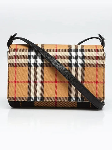 BURBERRY HOUSE CHECK TARTAN MIX HAMPSHIRE CROSSBODY New 1:1 Bags