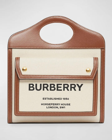 BURBERRY POCKET LOGO PRINT MEDIUM TOTE New 1:1 Bags