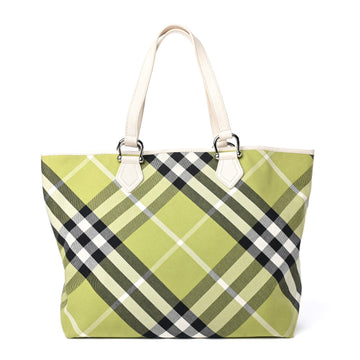 BURBERRY NOVA CHECK LIME GREEN SHOPPER TOTE New 1:1 Bags